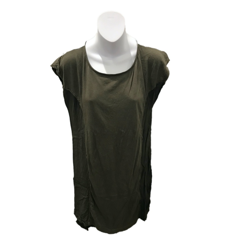 t.la Anthropologie Khaki Green Short Sleeve Dress